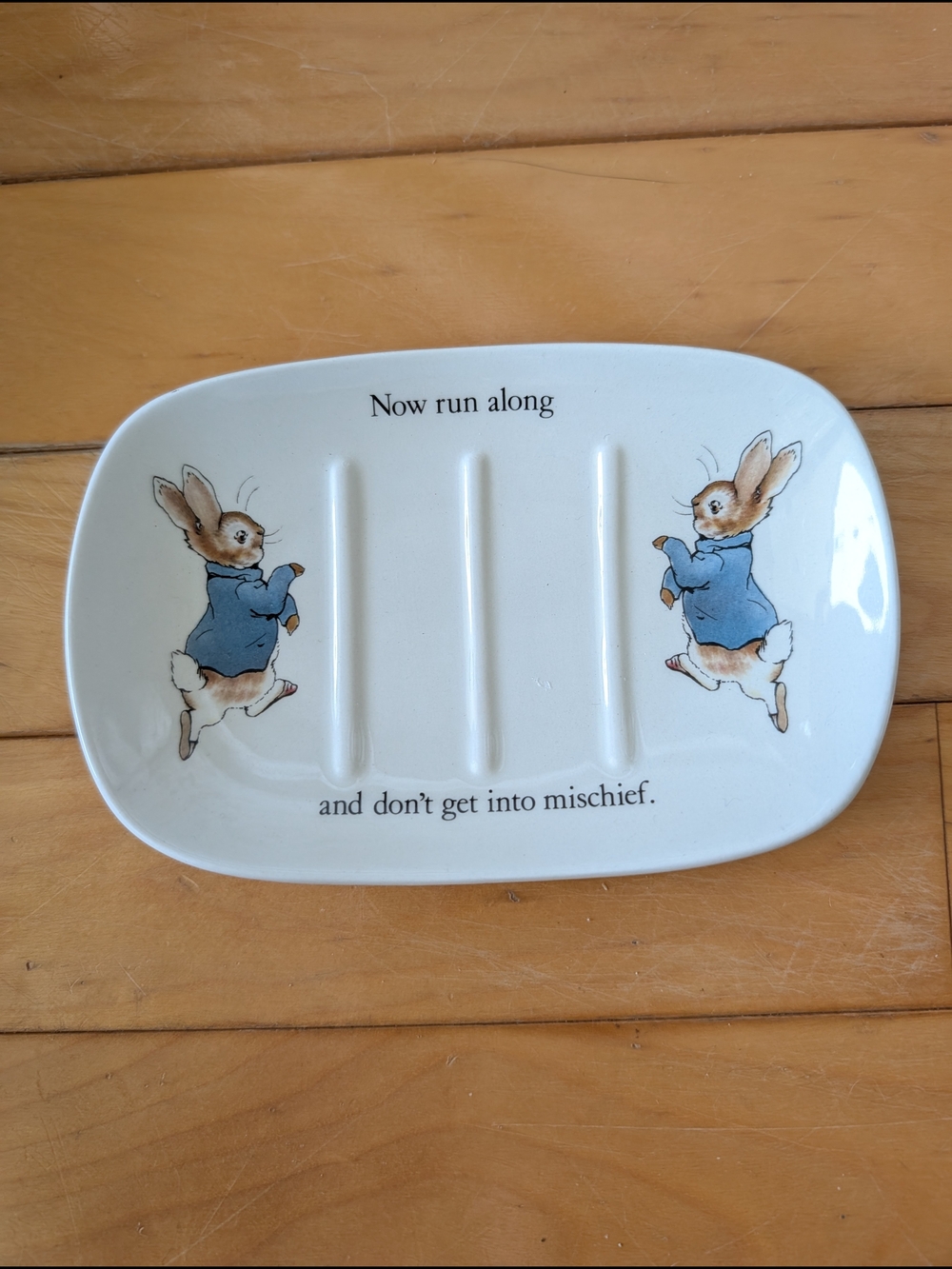 Vtg Wedgwood Peter Rabbit Soap Dish